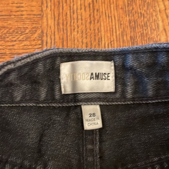 REVOLVE Amuse Society cut off shorts denim black size 26 - Picture 4 of 6